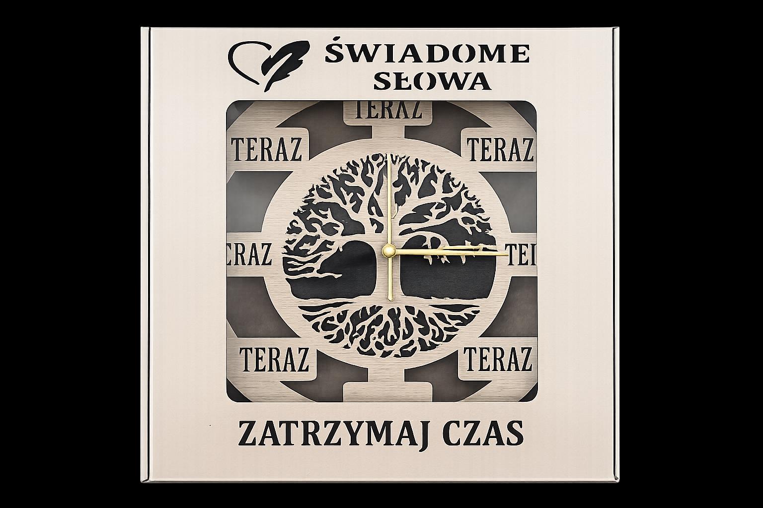 Zegar drzewo 3 pudelko front