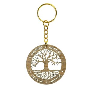 Breloczek drewniany DRZEWO ŻYCIA Obecność | handmade