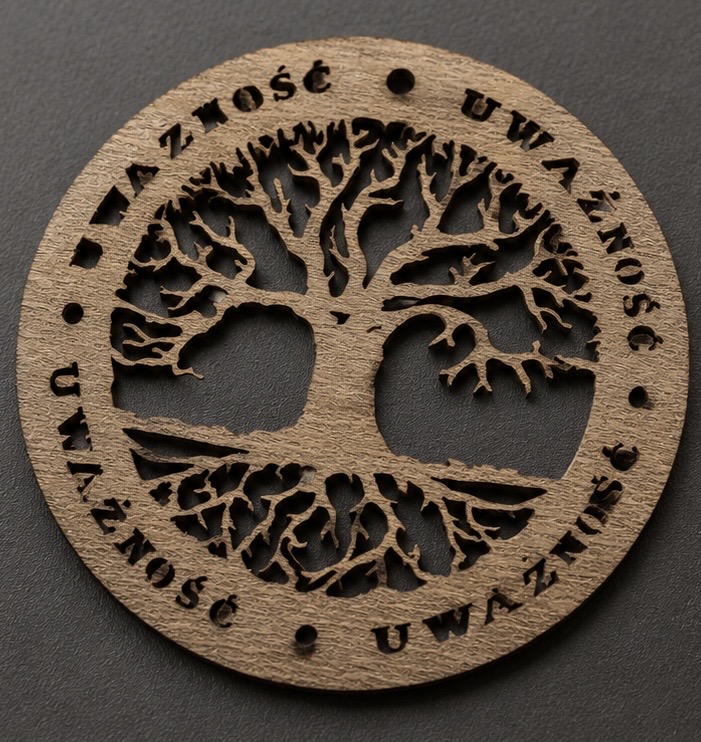 Naklejka drewniana DRZEWO ŻYCIA Uważność | handmade | Produkt Polski - obrazek 4