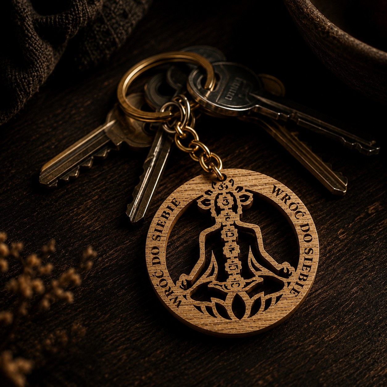 Breloczek drewniany CZAKRY Wróć do siebie | handmade | Produkt Polski - obrazek 3