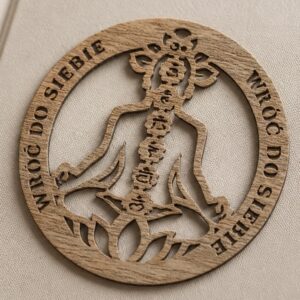 Naklejka drewniana CZAKRY Wróć do siebie | handmade | Produkt Polski