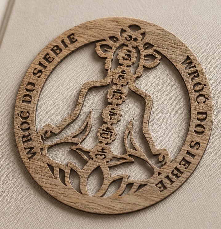 Naklejka drewniana CZAKRY Wróć do siebie | handmade | Produkt Polski