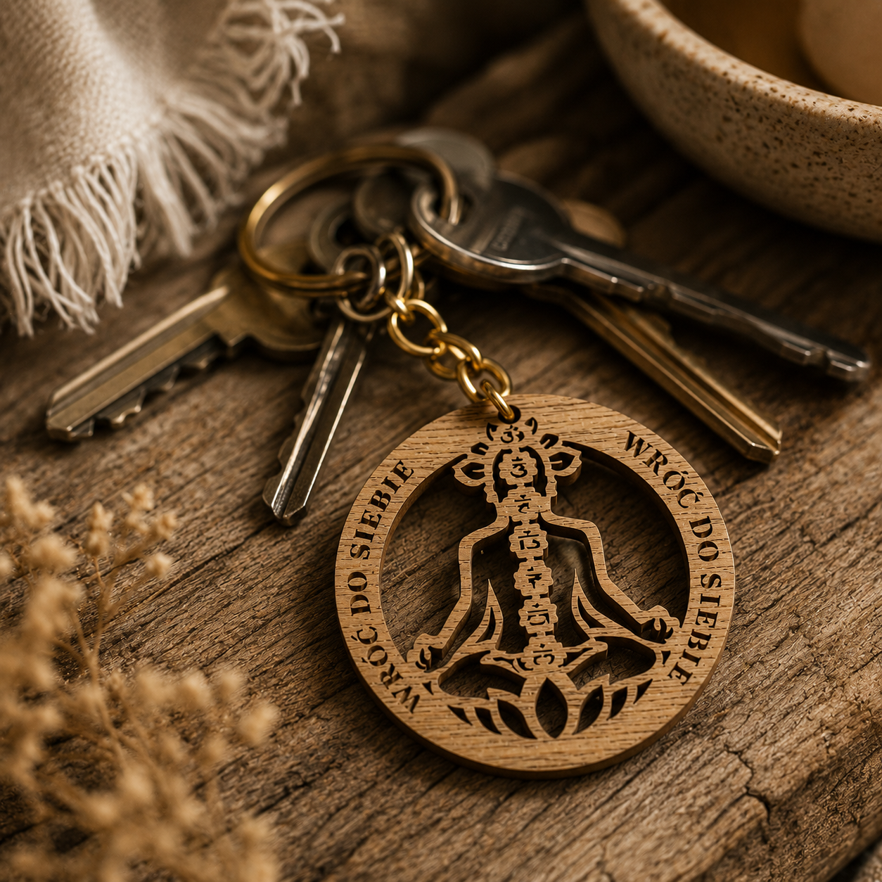 Breloczek drewniany CZAKRY Wróć do siebie | handmade | Produkt Polski - obrazek 4