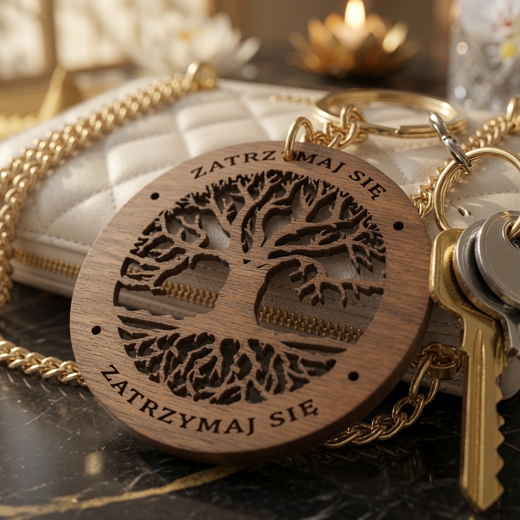 Breloczek drewniany DRZEWO ŻYCIA Obecność | handmade - obrazek 6