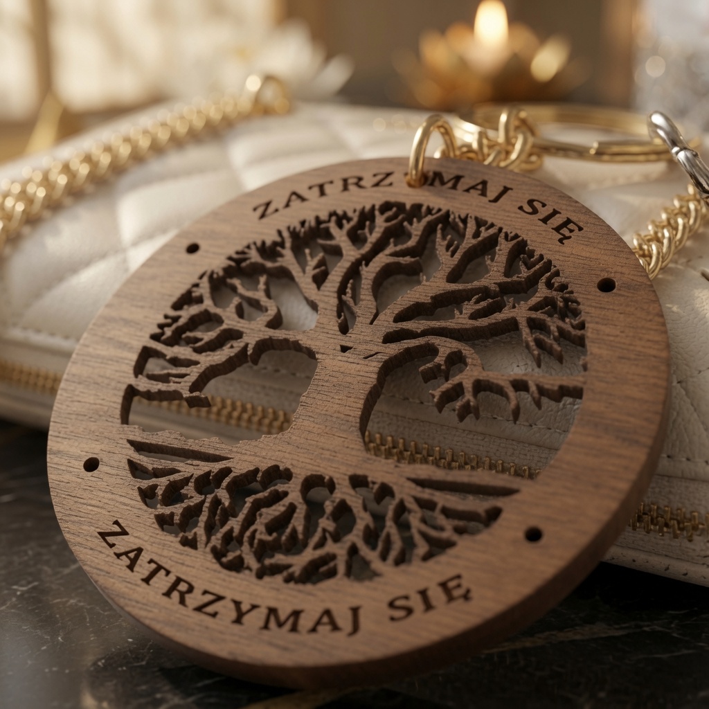 Breloczek drewniany DRZEWO ŻYCIA Obecność | handmade - obrazek 7